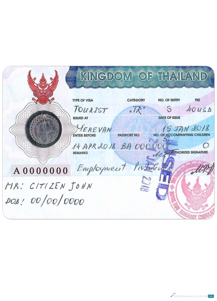 Download THAILAND tourist visa version 2 Photoshop template